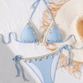Bikini Celeste conchitas de mar