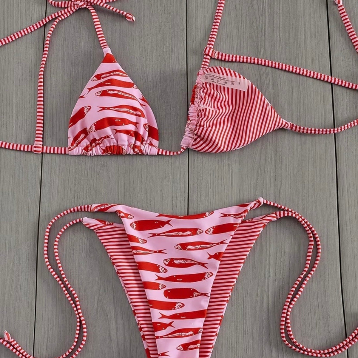 Bikini doble de peces rojo