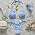 Bikini Cuadros Celeste Blondi