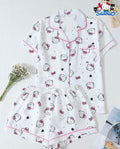 Pijama Hello Blanco c/n rosado