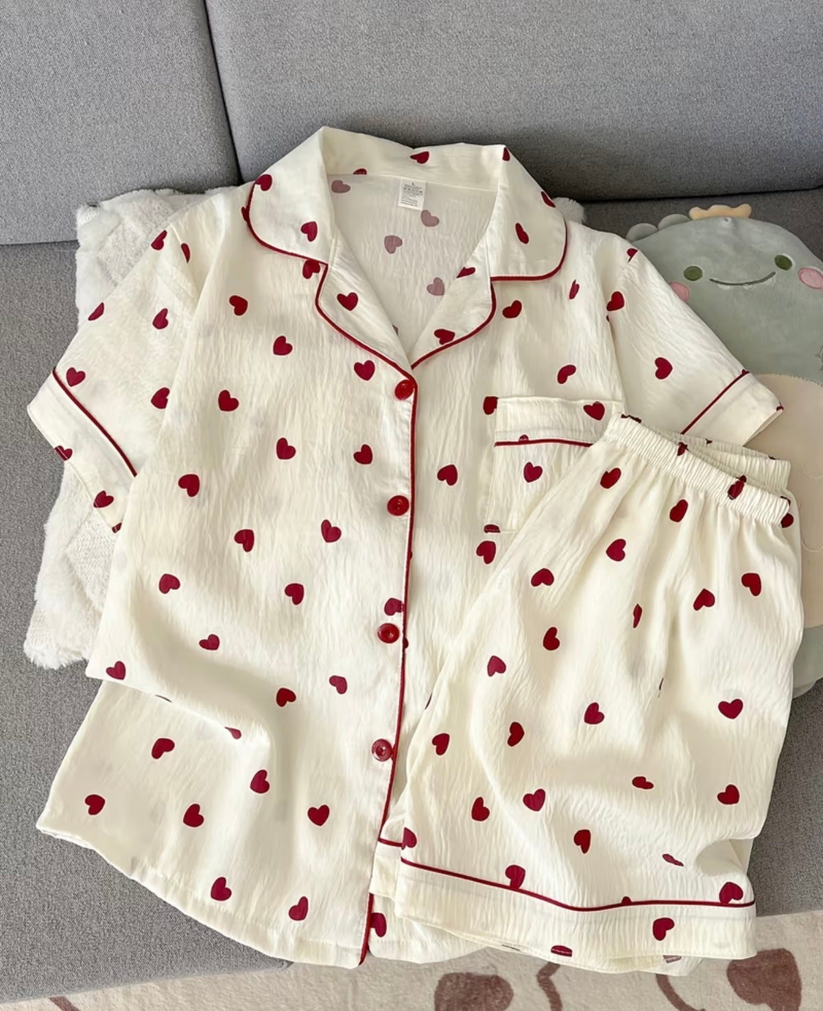 Pijama corazones patron