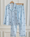 Pijama moños celeste